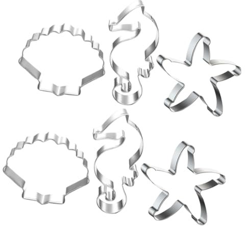 PRETYZOOM 6 Stück Backform Lustig aus Edelstahl Quadratisch Silber zum Ausstechen von Keksteig Brot Käse und Sandwiches für Küche