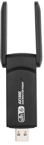 Adaptador USB WiFi 6, hasta 1800Mbps de Alta Velocidad, Adaptador de Red Inalámbrico de Banda Dual 2.4G 5G con Antenas Duales, Adaptador Dongle para Computadora de Escritorio