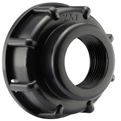 MiJunHD IBC Storage Tank Reducing Adapter S60x6 60mm Coarse Thread to G 1=32mm=DN25 Female Thread Reducer Connector for Homes, Gardens, Water Tanks (1 Piece)