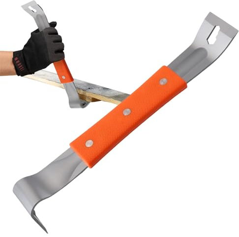 Mingchengheng Piede Di Porco Premium | Leverino Da Carpentiere Con Impugnatura In Gomma | Strumento Per La Rimozione Del Battiscopa | Piede Di Porco Multifunzionale Per Estrattori Di Chiodi