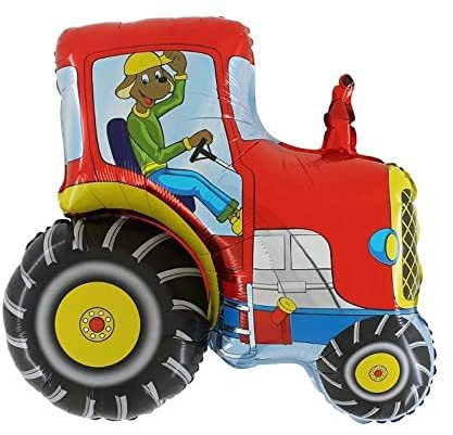 Toyland® Folienballon in Traktorform, 78 cm, Rot