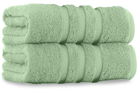 GC GAVENO CAVAILIA 550 GSM Pack of 2 Fluffy Bath Towels 70x120Cm Sage Green