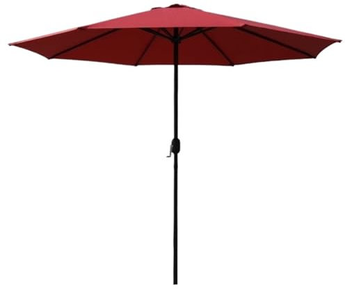 Sonnenschirm Marktschirm Gartenschirm Terrassenschirm Im Freien, Markttisch, Gartenschirm Für Den Garten Am Pool, Ohne Sockel Terrassenschirm Sonnenschirme im Freien(Rood)