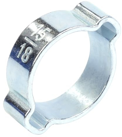 CENPEK 80 Stück 5–18 mm verzinkte Doppel-Ohr-O-Clips, Schlauchschellen, Rohrschellen, Schlauchbefestigungsclips, aufsteckbare Metallrohrschellen zur schnellen Installation
