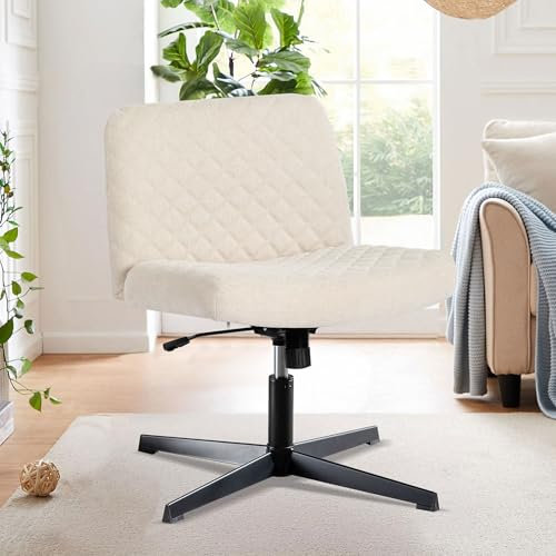 WOLMICS Schneidersitz Stuhl mit Breiterem Kissen，Criss Cross Chair ohne Armlehnen, Schreibtischstuhl Ohne Rollen, Lesesessel mit Wippfunktion fur Homeoffice
