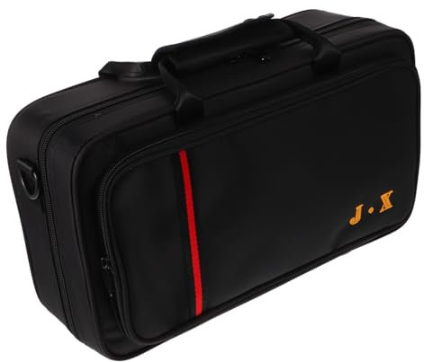 ibasenice Doppelklarinettenetui Oxford-stoff Klarinettentasche Reißverschlusstasche Tragbare Instrumentenaufbewahrung