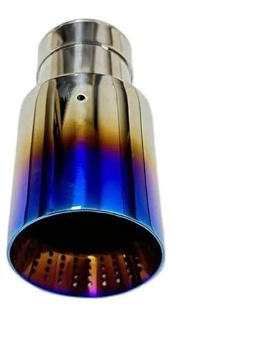 ZSQGHGH Embouts D'éChappement 1 Pièces Tuyau D'échappement Silencieux Queue Gorge Acier Inoxydable Rôti Bleu Nid De Guêpe Grand Diamètre Trompette Bouche Embout d'échappement(51mm-101mm)