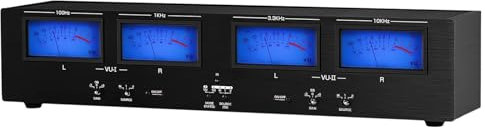Amplificador con Medidor VU, Selector De Altavoz Analógico De 4 Vías, Conmutador Vintage, con Pantalla De Panel DB Y Control Remoto, para Amplificadores De Válvulas De Clase Estéreo