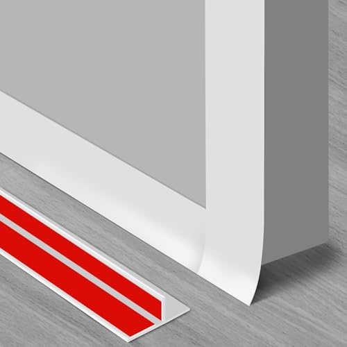 Türdichtung Selbstklebend Zugluftstopper für Türen Fenster 6 M Dichtungsband tür Wetterschutz Gegen Insekt Ideal Auch als Schalldichter Wasserdichter Staubdicht (White, 6Meter)