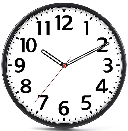 SIN&MI Wall Clock 8.5 Inch，Small Wall Clock for Livingroom, Battery Operated Silent Non-ticking Clock Modern Quartz Design Decorative Indoor Kitchen Office