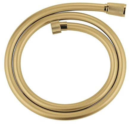 GROHE Silverflex duschslang med vridfri åtgärd (1,25 m, draghållfasthet 50 kg, tryckbeständighet upp till 5 bar, värmebeständighet 70 °C, universell anslutning G 1/2 tum x 1/2 tum), guld, 28362GL1
