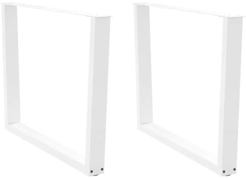 GCHDHAPB Tischzubehör, Tischbeine, Esstischbeine, V-Form, 2 Stück, weiß, 100 x (72–73,3 cm) Stahl