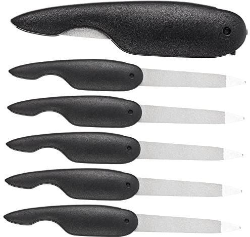 GALPADA Nagelfeile Kleiner 6 Stück mit Faltbarem Design aus Edelstahl und Abs Tragbar für Zuhause und Nagelstudio zur Professionellen Nagelpflege