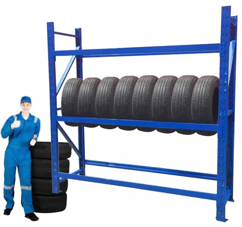Estante Para Neumáticos De 3 Capas, Soporte Para Rines, Resistente, Para Garaje, Con Gran Capacidad De Carga De 200 Kg.Organizador de llantas