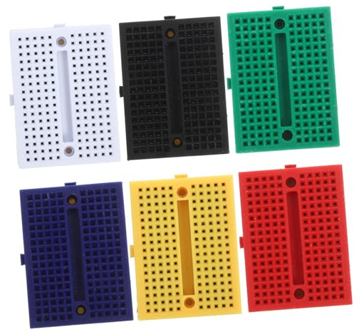 ROMISBABA 6pcs Solderless Mini Breadboards Small Bread Board Set for Science Experiments Laboratory Electronics Prototyping Design