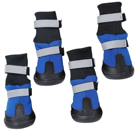 VICASKY 4stücke wasserdichte Schneestiefel Für Hunde rutschfeste Haustierschuhe Aus Hochwertigem Material Bequeme Welpenschuhe Zum Schutz Vor Kälte Und Nässe Für Drinnen Und Draußen