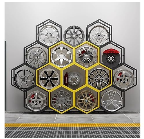 Estante de almacenamiento independiente resistente para llantas de coche, soporte modular de exhibición para reparación de piezas de automóviles y tiendas minoristas