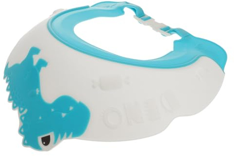 Dinosaurier Duschhaube für Kleinkinder, Schutz Beim Haarewaschen | Pp und Tpe, Blaues Design, für Baden und Haarewaschen, Portabel, Leicht Trocknend, Spritzschützend