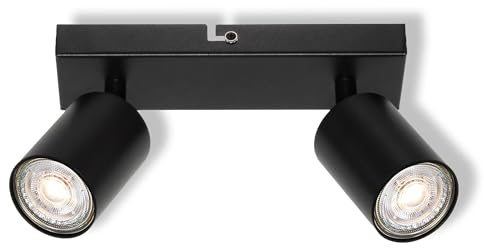 OSRAM LED Spot Elemental Ceiling spotlight 2x GU10 Plate | LED SPOT ELEMENTAL, Spot lights and ceiling spots, Black, dia, , confezione da 1