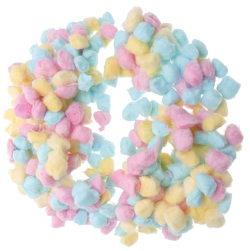 HEALEEP 500g Bunte Baumwollbällchen für Babys Weich und Hautfreundlich zur Gesichtsreinigung und Make Up Entfernung in Verschiedenen Farben