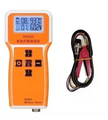 Testeur de tens batterie RC3563, testeur résistance interne, 18650 au trithium, lithium, fer, phosphate, ohmmètre haute précis Contrôle de l'état de la batterie(RC3563-Clip)