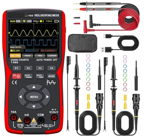 Z T-703S Actualización 50MHz Osciloscopio digital portátil Multímetro Generador de señal 3 en 1 Herramientas automotrices duales