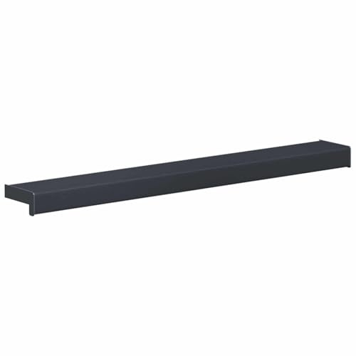 davanzale in PVC, 80 x 15 x 4,5 cm, colore antracite, venature del legno | Utilizzabile in interni ed esterni, resistente all'umidità, facile da pulire, montaggio con adesivo