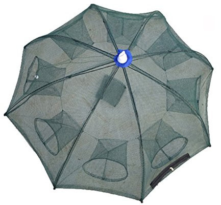 WINOMO Faltbare Köderfischreuse Fisch Reuse Fischernetz für Fisch Minnow Panzerkreis Garnelen