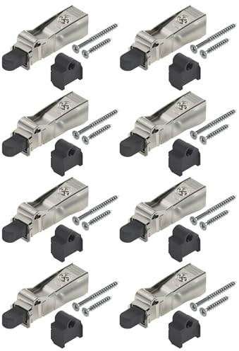 Blum BLUMOTION 971A9700.22x8 971A Schrank Soft Close Polybag Kit für Türen, Nickel-Finish (8 Stück)