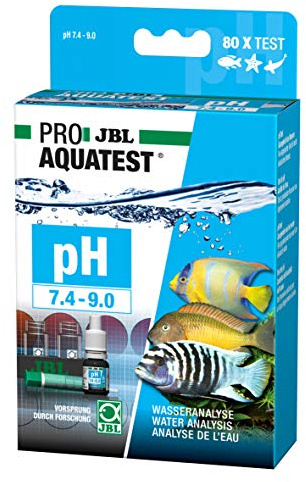 JBL ProAquaTest - Kit de Prueba de Agua para estanques, acuarios de Agua Dulce/Salada, pH 7.4-9.0