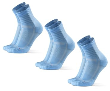 DANISH ENDURANCE Cushioned Running Socks for Long Distances, Anti-Blister & Sweat Wicking, Quarter Length, for Men & Women, Unisex, 3 or 5 Pack