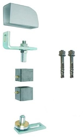 Metalideal | Pivot de Portail Métallique à Visser – Charge 80kg pour Tube Acier Carré 30x30mm – Charnière complète avec Vis Fournies, Gond et Crapaudine pour Portail Battant Extérieur