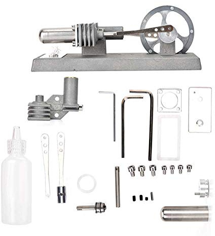 LetCart Power Generator Model Hot Air Stirling Engine Education Toy Electricity Power Generator Model Stirling Engine DIY Physics Experiment
