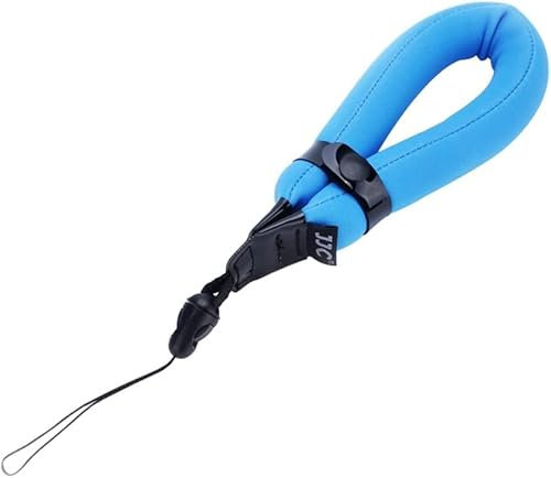 JJC Cinturino da polso galleggiante per Olumpus TG-7 TG-6 TG-5 TG-4, Nikon W300 W100 Gopro Panasonic e altre fotocamere subacquee, Blu, S