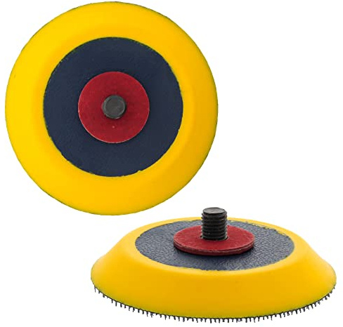 Dura-Gold Pro Series 3 Hook & Loop DA Backing Plate Pad, 2 Pack - Flexible Dual-Action Random Orbital Sander Polisher Pad, 5/16 Threads For Auto Woodworking Sandpaper Sanding Car Polishing Detailing