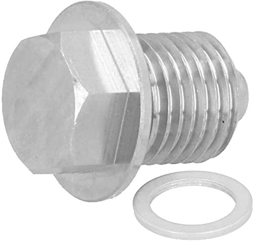 U-K Ölablassschraube, M14x1,5mm Universal Ölablassschraube und Dichtung Edelstahl Ölablassschraube Neodym Magnet Ölwannenschraube Praktisches Design und langlebig