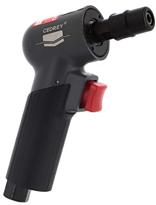 Meuleuse pneumatique, mini meuleuse disqueuse à renvoi d'angle, meuleuse professionnelle, puissante, faible entretien et durable, angle 115° et pince 6mm CEDREY, meuleuse d'angle haute qualité