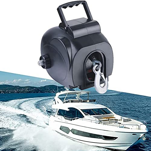 HYQNG Verricello di Ancoraggio Elettrico, verricello di Ancoraggio per Barche 12V Kit verricello di Ancoraggio per Acqua salata Marina con Telecomando Manuale per Barca da Pesca pontone