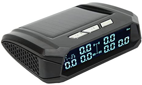 Zunate Reifendruckkontrollsystem mit 6 Sensoren, Drahtloses TPMS, Großer Bildschirm, Solarenergie, IP67 Wasserdicht, 1,0–6 Bar / 0–15 Bar, für Wohnmobil, Anhänger, Sechstes Rad, LKW