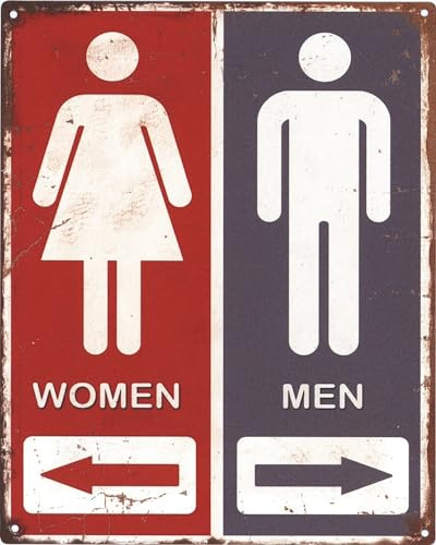 Moritz Deko Blechschild Toilette Women Men 20 x 25 cm Metallschild Retro Vintage