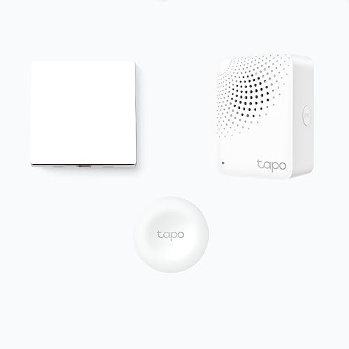 TP-Link Smart home bundle, 2-Gang 1-Way Smart Light Switch Tapo S210 and Smart button Tapo S200B with bridge Hub Tapo H100, Build your personalized smart home center, Easy Installation and Management