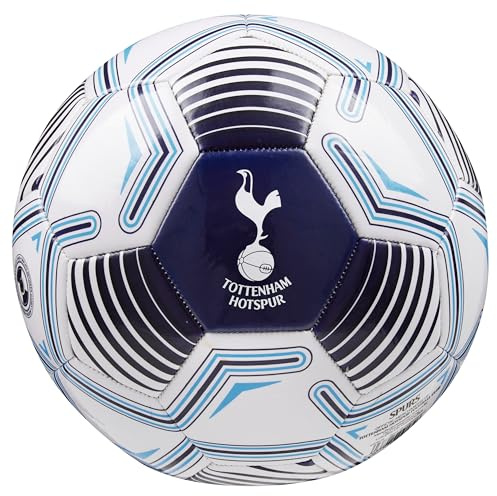Tottenham Hotspur F.C. Pallone da Calcio - Palloni da Calcio Taglia 3 4 5, Football Ball, Gadget Calcio Ufficiale (Bianco/Navy, Taglia 4)