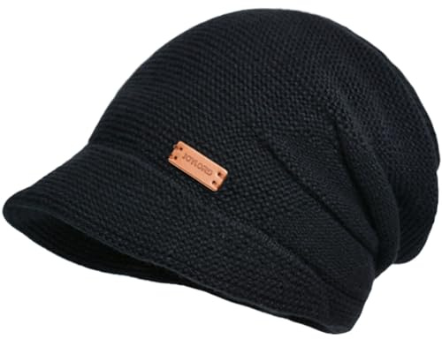 XYIYI Damen Sluchy Knit Beanie Hut Winter Weich Warm Schirmmütze Dickschädel Mütze