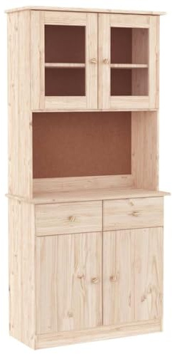 vidaXL Highboard ALTA 77x35x165 cm Massivholz Kiefer