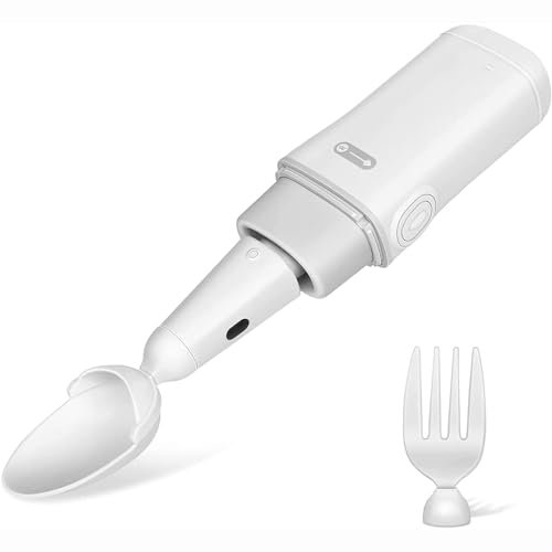 Cuillère Parkinson pour tremblements de la main, cuillère stable et fourchette avec kit de levage intelligent auto-stabilisant, pour les patients souffrant d'arthrite, de la maladie de Parkinson ou de