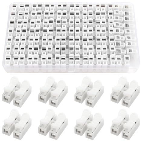 YIXISI 66 Stücke chnelle Kabel zum Verbinden, 2 Pins Kabel Stecker, CH2 Federverbindungsstück, für LED Streifen Licht Draht Verbindung