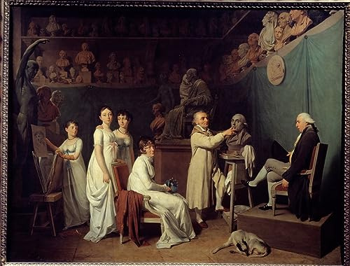 MSTECO Pintura Famosa Arte de la Pared de la Lona Lienzos Decorativos el escultor de Louis Leopold Boilly para Sala de Estar 60x90cm