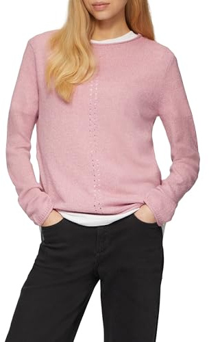 Strickpullover mit Stehkragen und Rollkanten