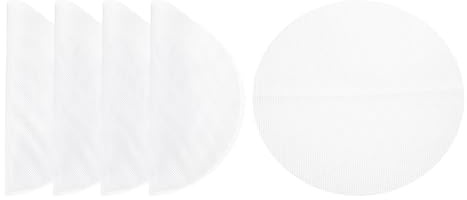 uxcell 5 Pcs 11 Inch Non-Stick Silicone Steamer Liners Mesh Mat, Reusable Round Steamer Mesh Pastry Dumplings Pad Mat, White