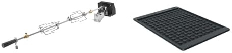 RÖSLE Premium-Drehspieß, Hochwertiger Grillspieß & Ablagematte Silikon, Hochwertige Silikonmatte zum Schutz von Ablageflächen, temperaturbeständig bis 220°C, spülmaschinengeeignet, schwarz